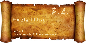 Purgly Lilla névjegykártya