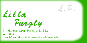 lilla purgly business card